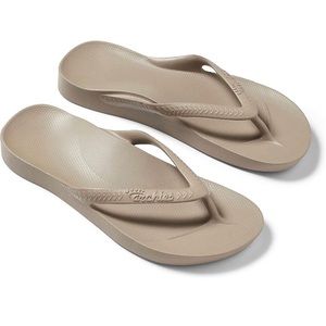 ARCHIES Flip Flop Sandals Arch Support and Comfort size 9 Taupe NWOT